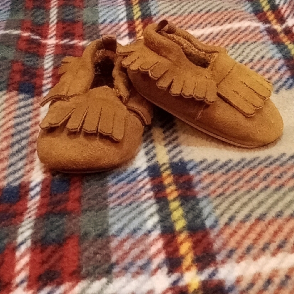 ✌ Brown baby moccasins